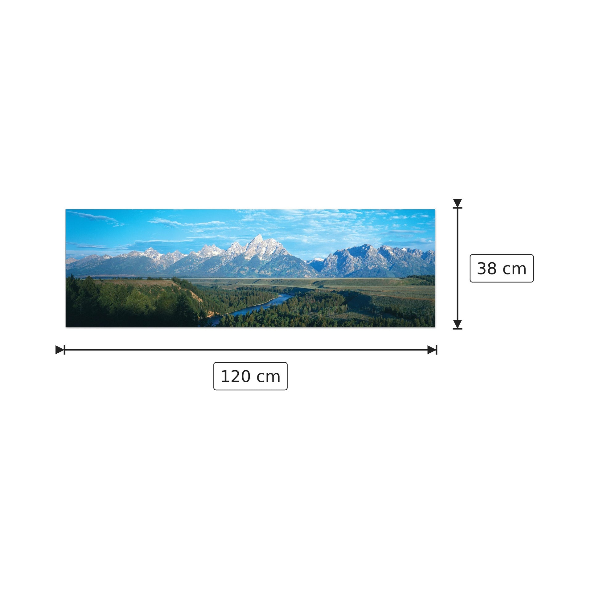 U.S.A. Panoramic - WORLD PANORAMIC - cm 120x38 - Pannello in MDF