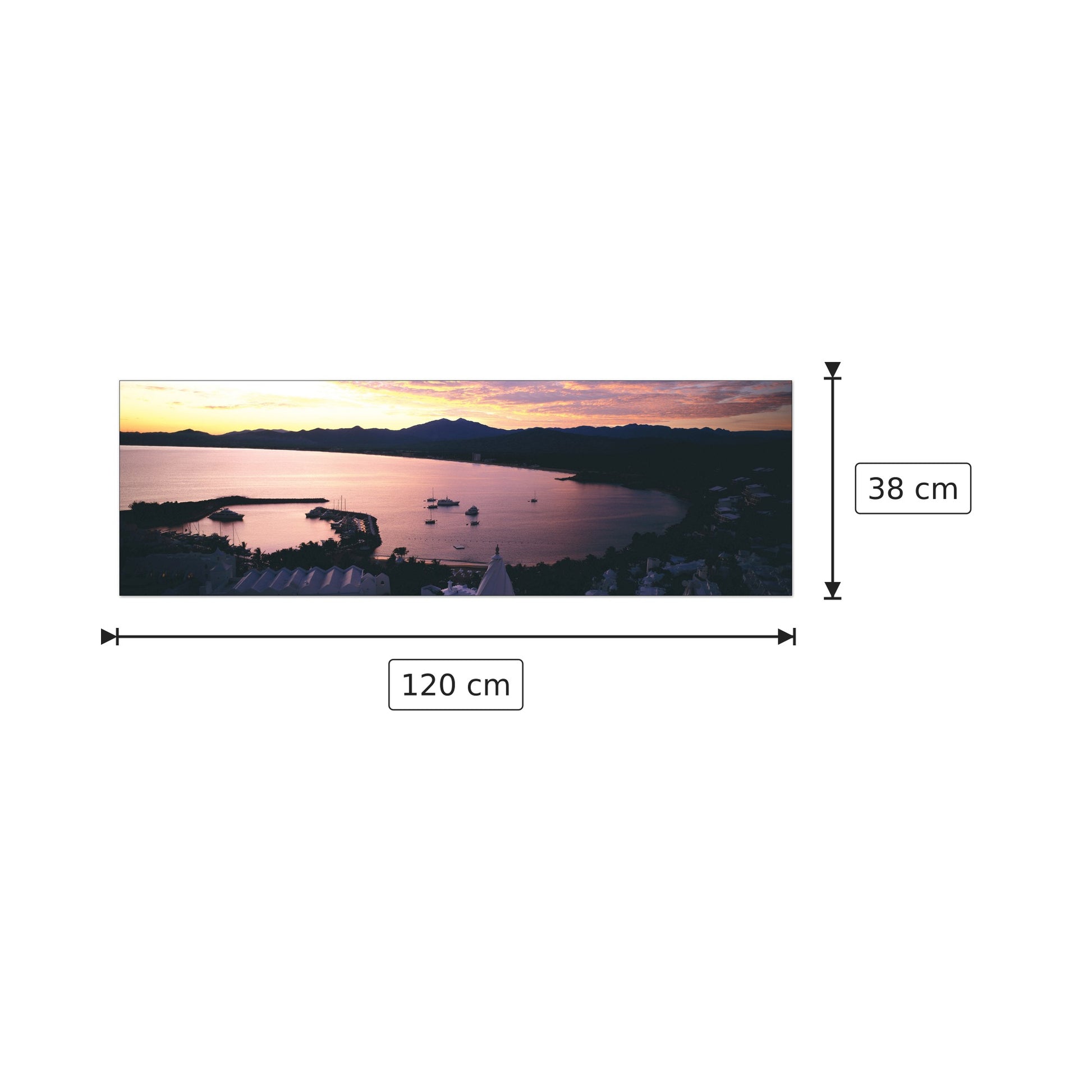 U.S.A. Panoramic - WORLD PANORAMIC - cm 120x38 - Pannello in MDF