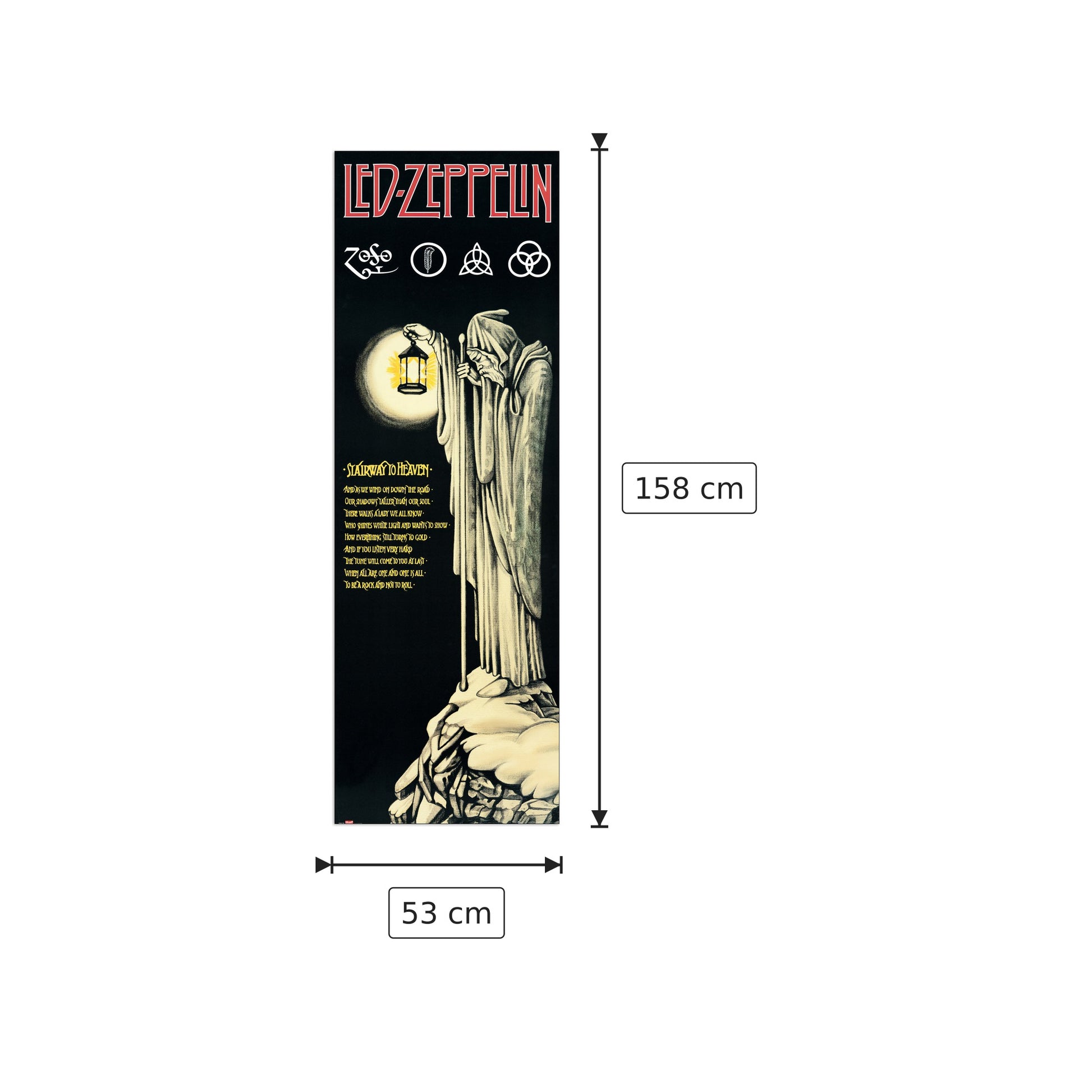Led Zeppelin, Stairway to Heaven - NULL - cm 53x158 - Pannello in MDF