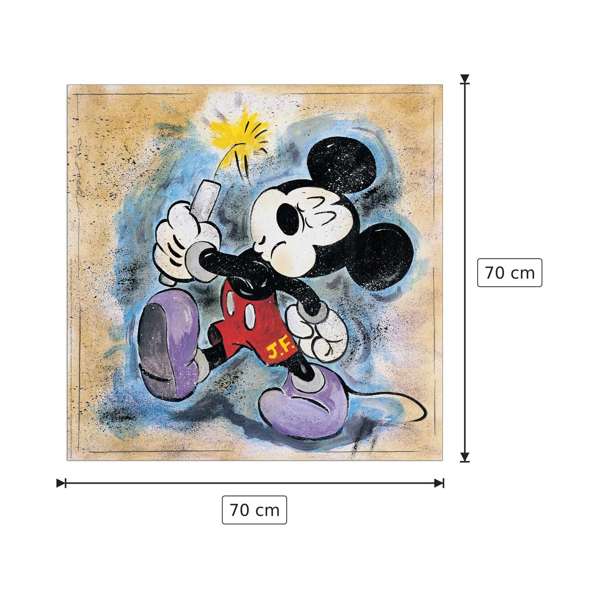 Explosive Mouse - LOMBARDINO - cm 70x70 - Pannello in MDF
