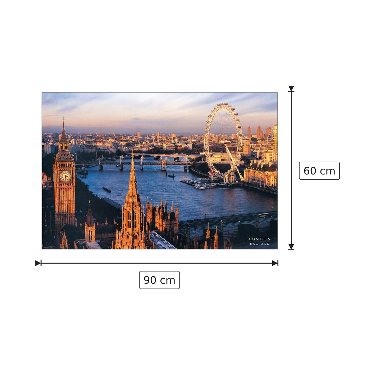 England - NULL - cm 90x60 - Pannello in MDF