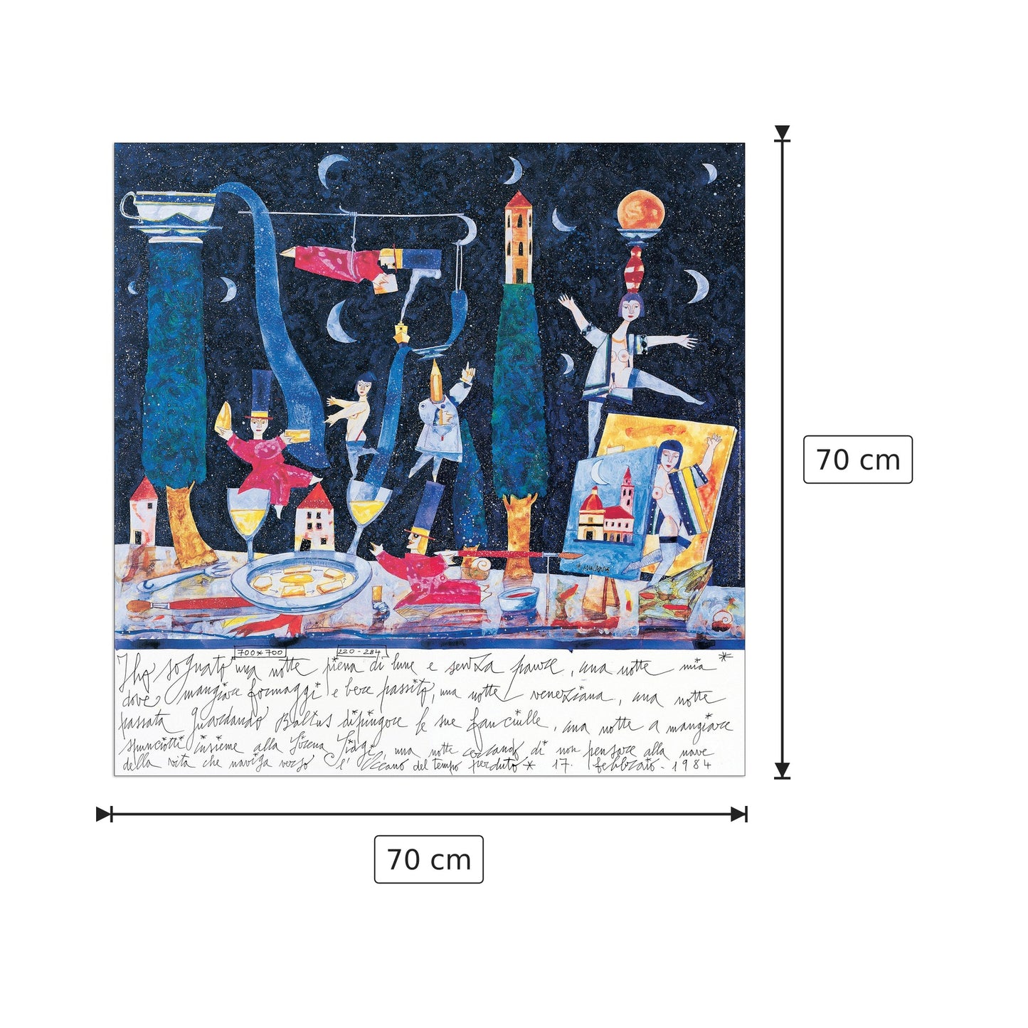 Ho Sognato Una Notte - MUSANTE - cm 70x70 - Pannello in MDF
