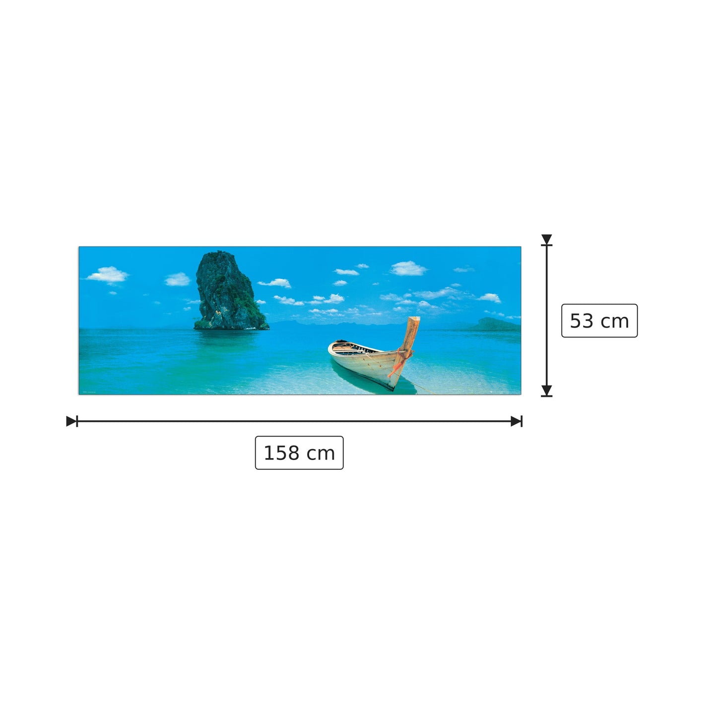 Pipi Island - PHUKET - cm 158x53 - Pannello in MDF