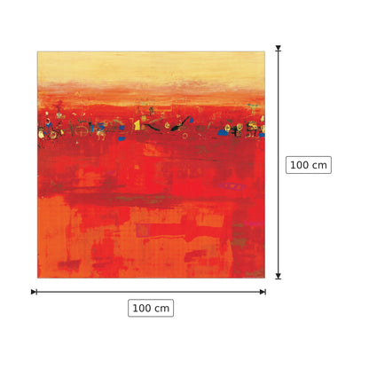Red Landscape - RICHTER - ARMGART - cm 100x100 - Pannello in MDF