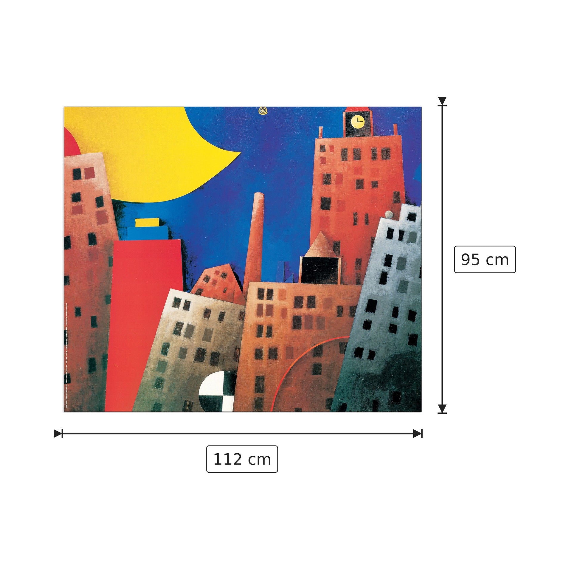 Città Italiana - TADINI - cm 112x95 - Pannello in MDF