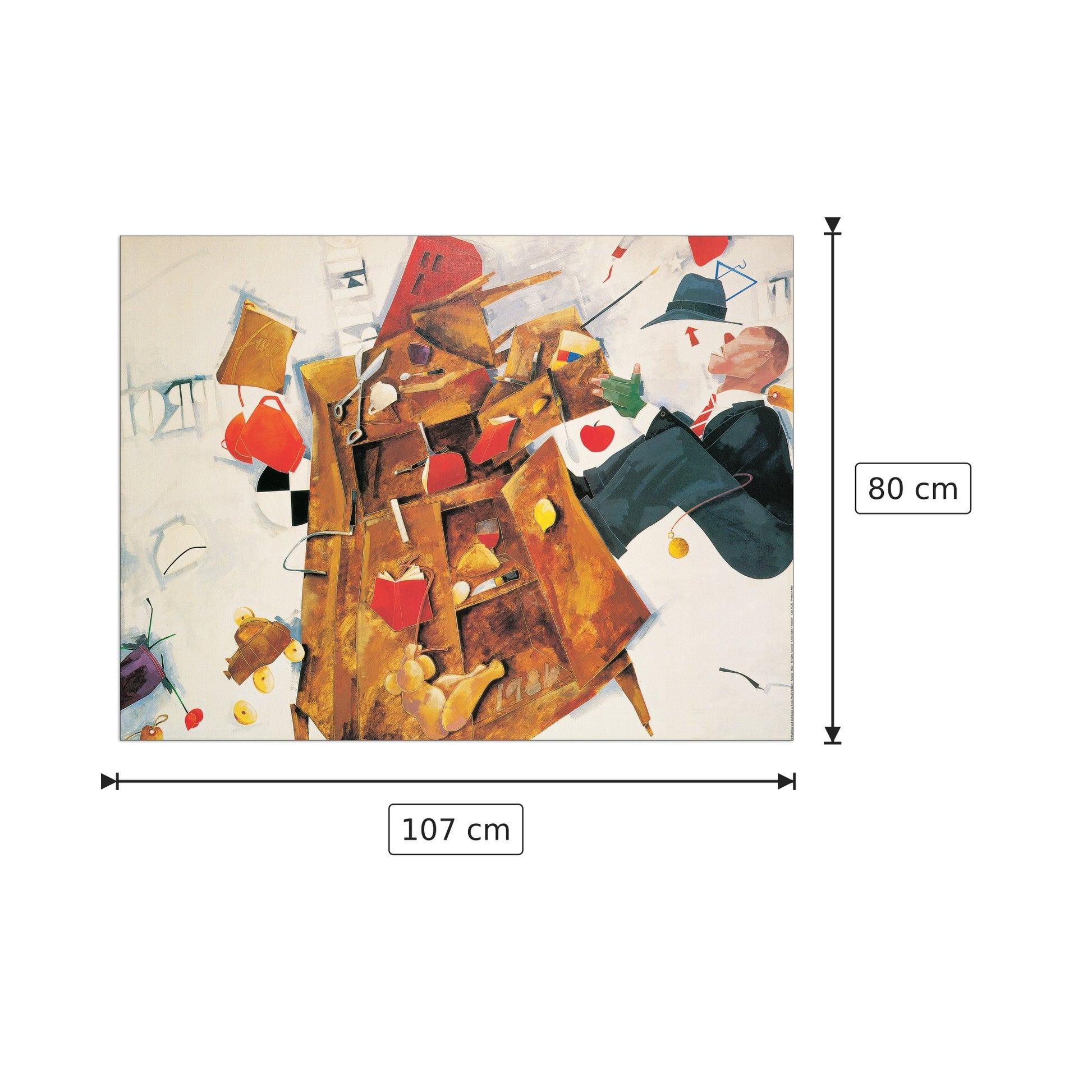 Profugo - TADINI - cm 107x80 - Pannello in MDF
