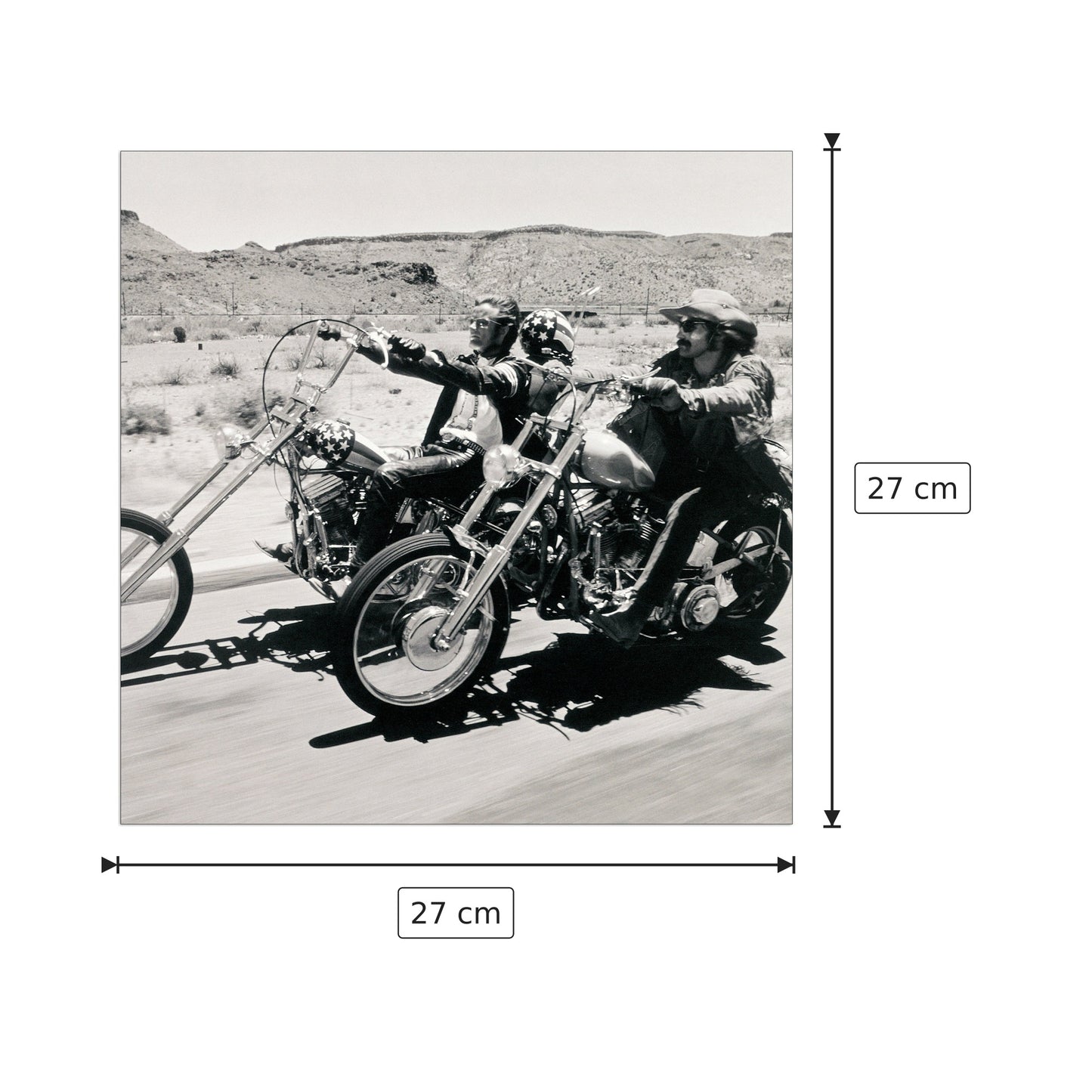 Easy Rider - ANONYMOUS - cm 27x27 - Pannello in MDF