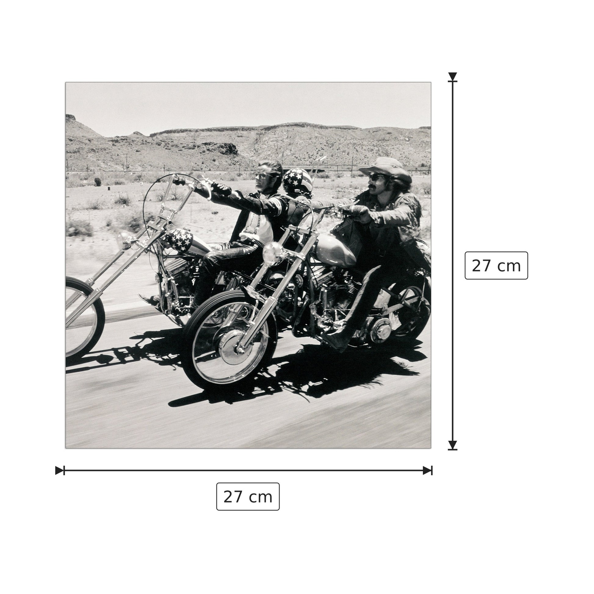 Easy Rider - ANONYMOUS - cm 27x27 - Pannello in MDF