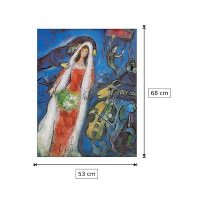 La Mariee,1950 - CHAGALL - cm 53x68 - Pannello in MDF