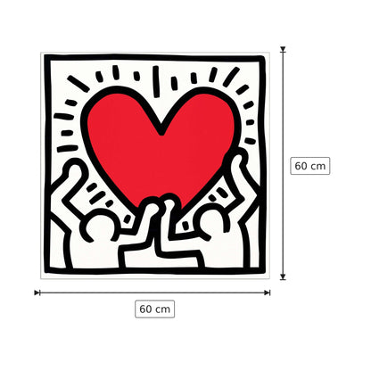 Untitled, 1988 - HARING - cm 60x60 - Pannello in MDF