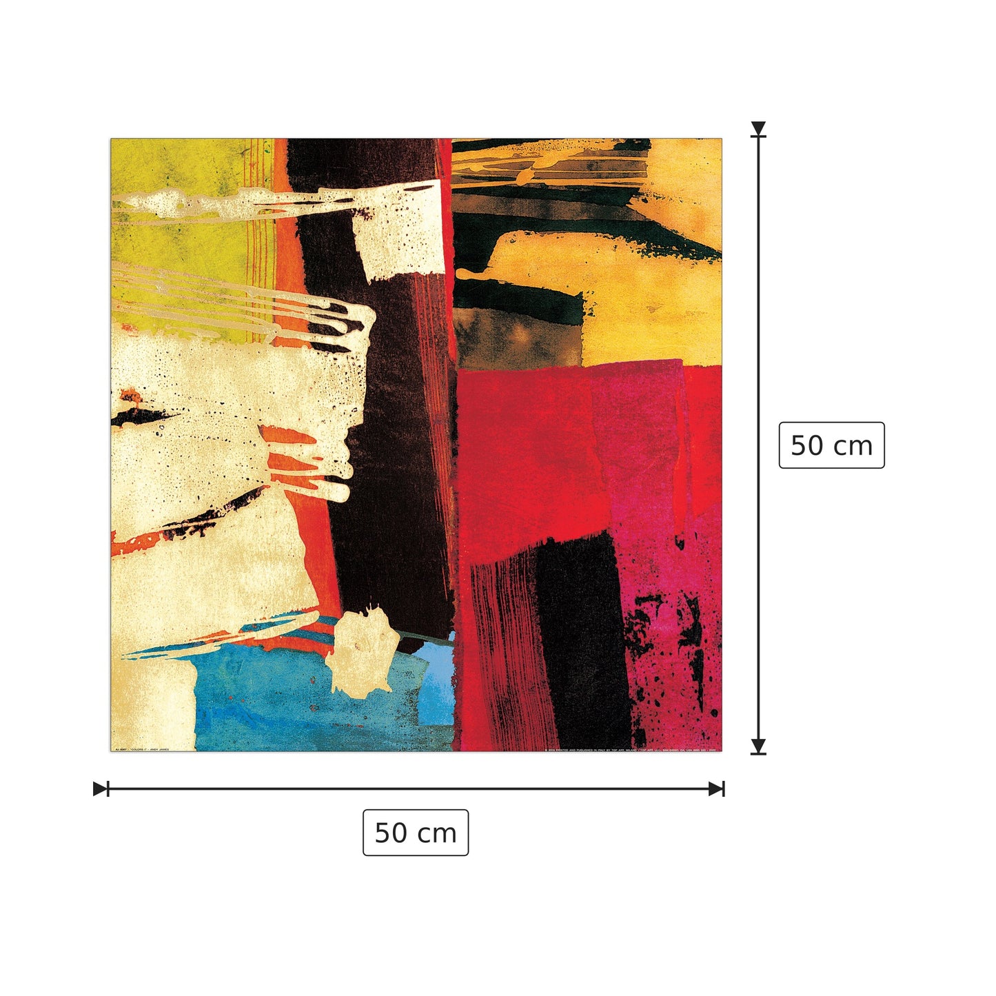 Colors I - JAMES - cm 50x50 - Pannello in MDF