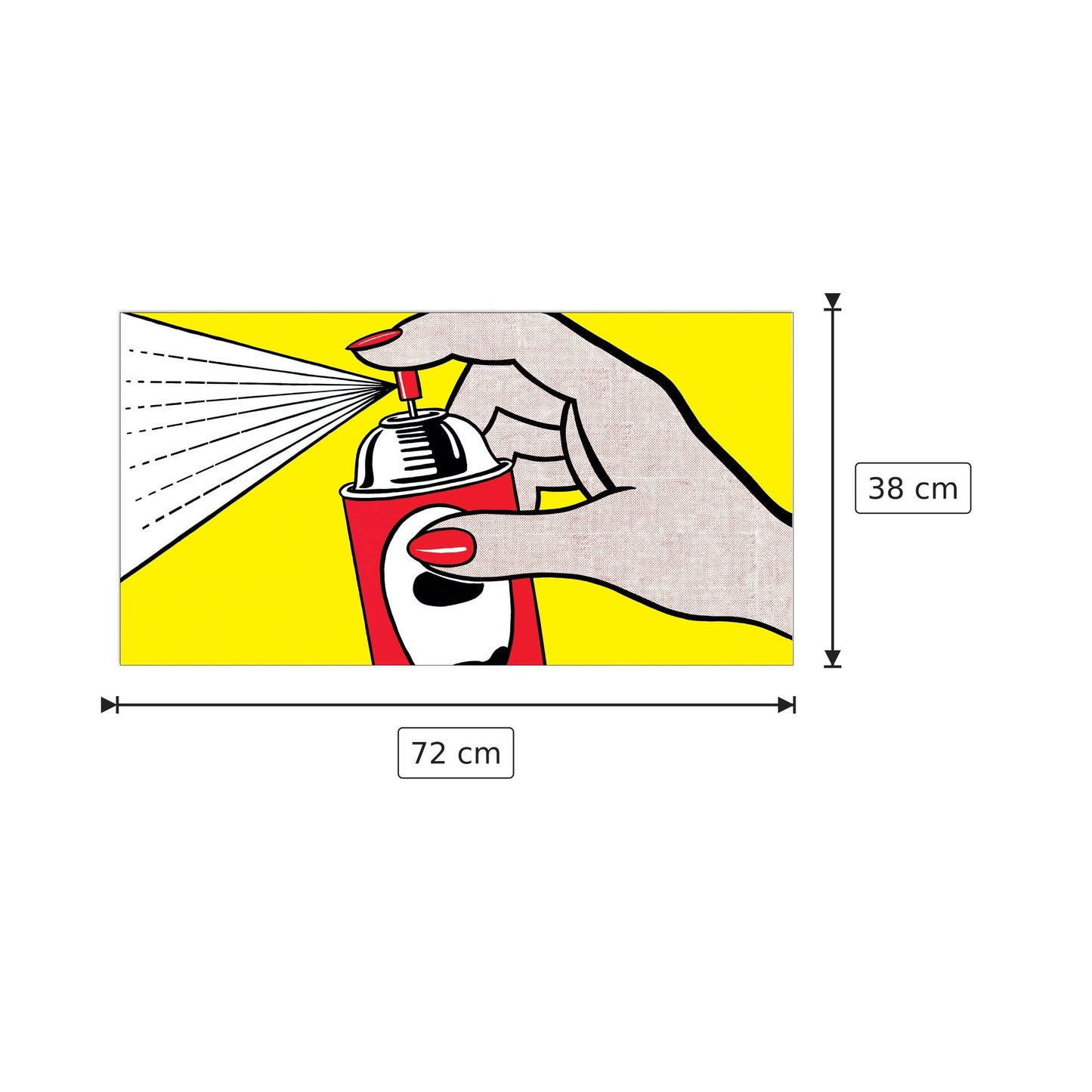 Spray,1962 - LICHTENSTEIN - cm 72x38 - Pannello in MDF