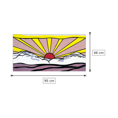 Sunrise - LICHTENSTEIN - cm 95x46 - Pannello in MDF