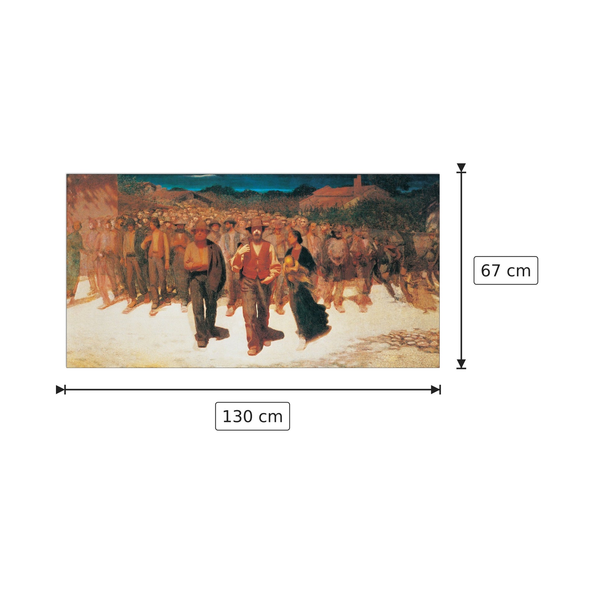 Fiumana - PELLIZZA DA VOLPEDO - cm 130x67 - Pannello in MDF