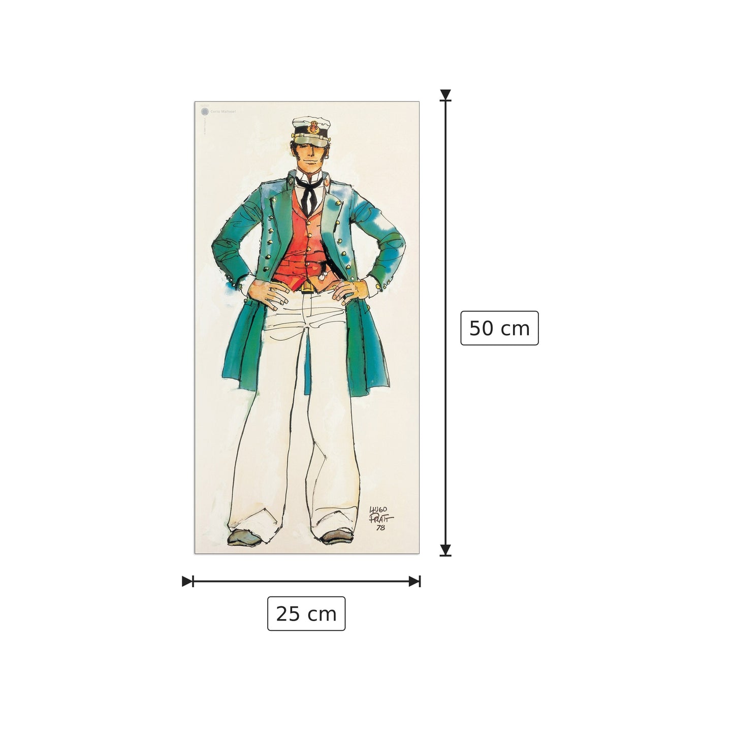 Corto Maltese! - PRATT - cm 25x50 - Pannello in MDF