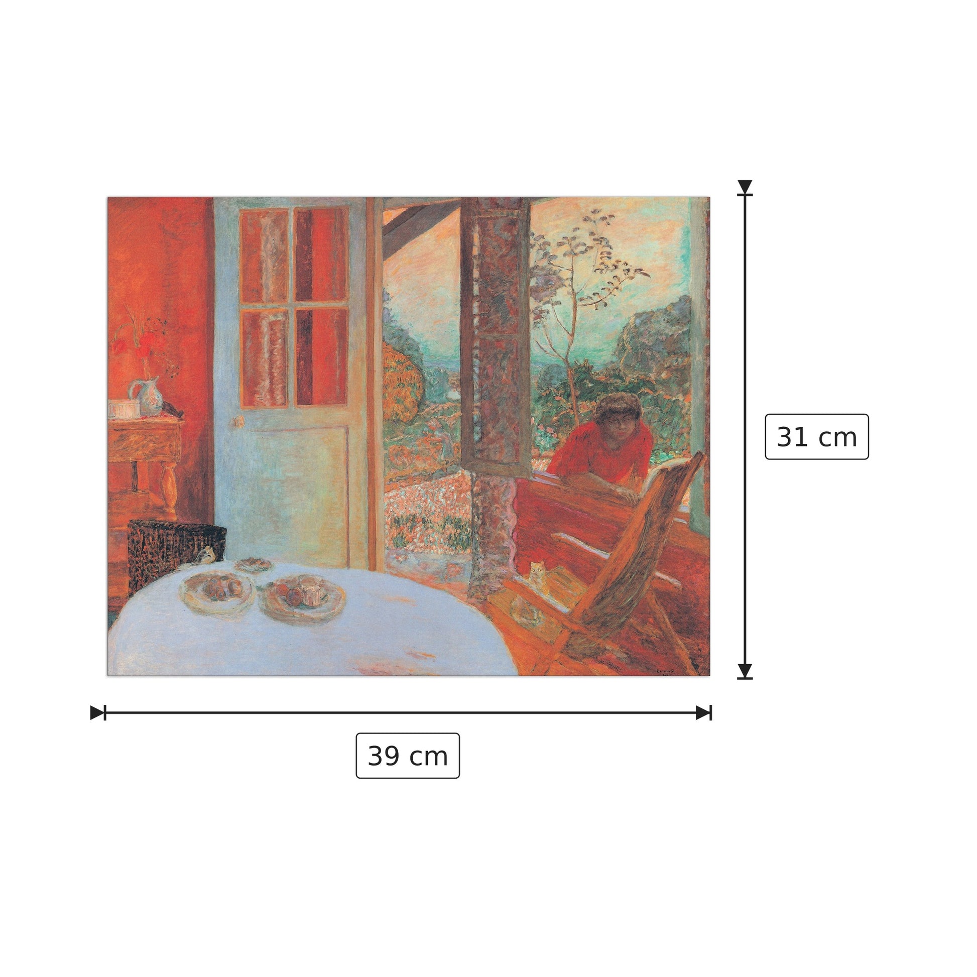 Sala Da Pranzo In Campagna - BONNARD - cm 39x31 - Pannello in MDF