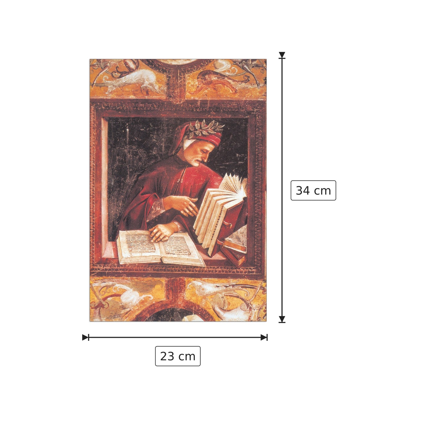 Dante Alighieri - NULL - cm 23x34 - Pannello in MDF