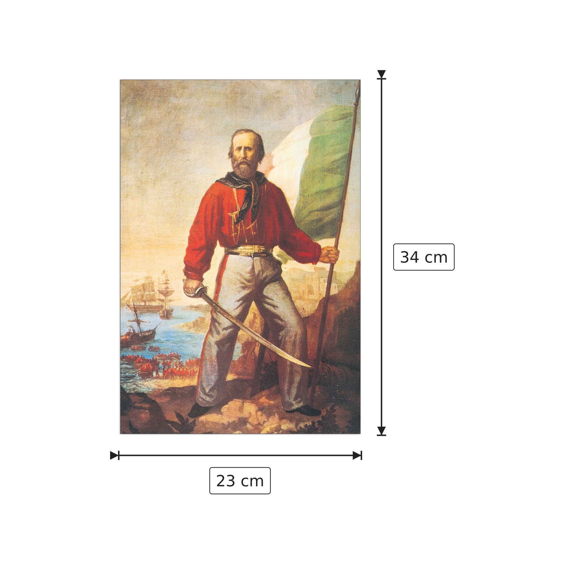Giuseppe Garibaldi - NULL - cm 23x34 - Pannello in MDF