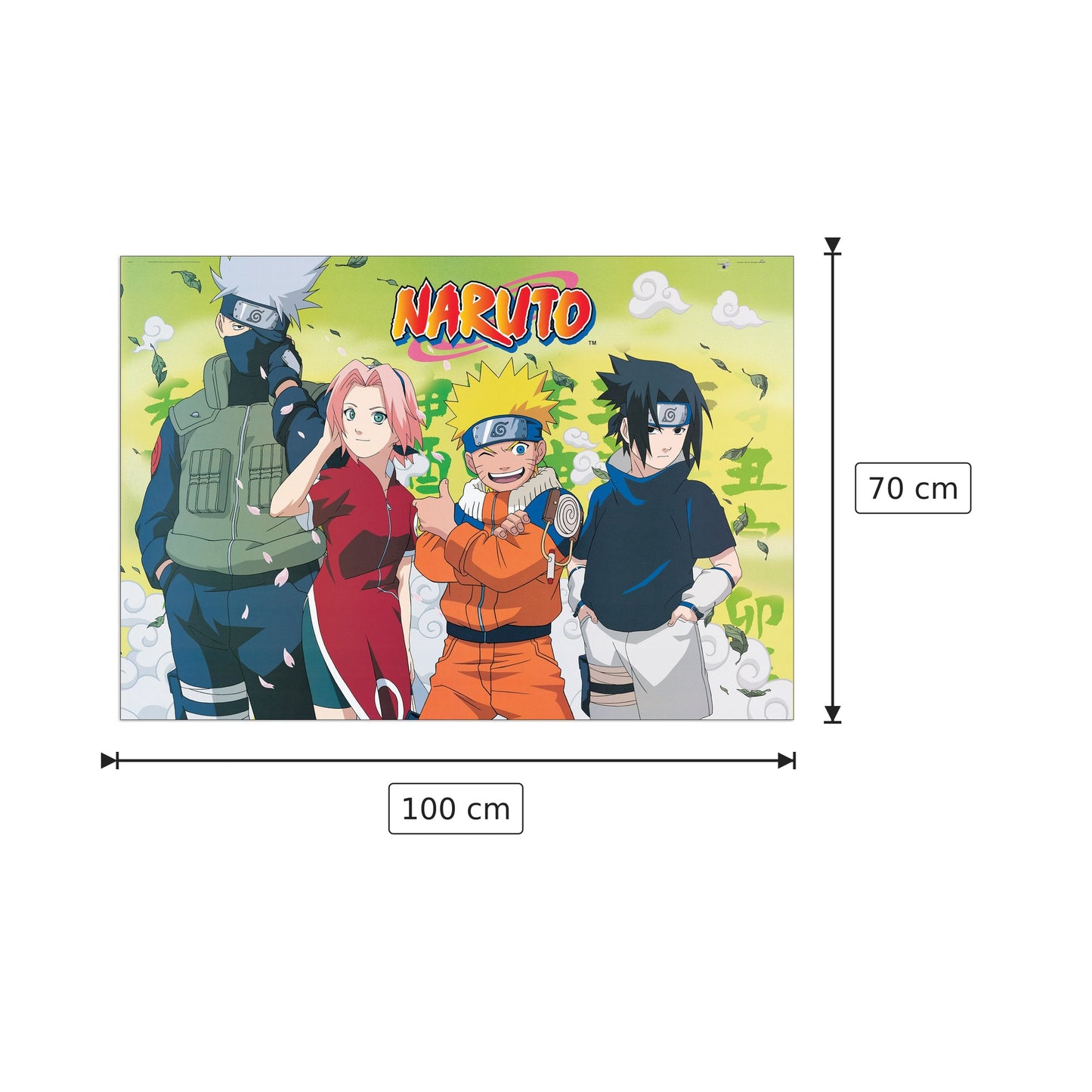 Naruto - MASASHI KISHIMOTO - cm 100x70 - Pannello in MDF