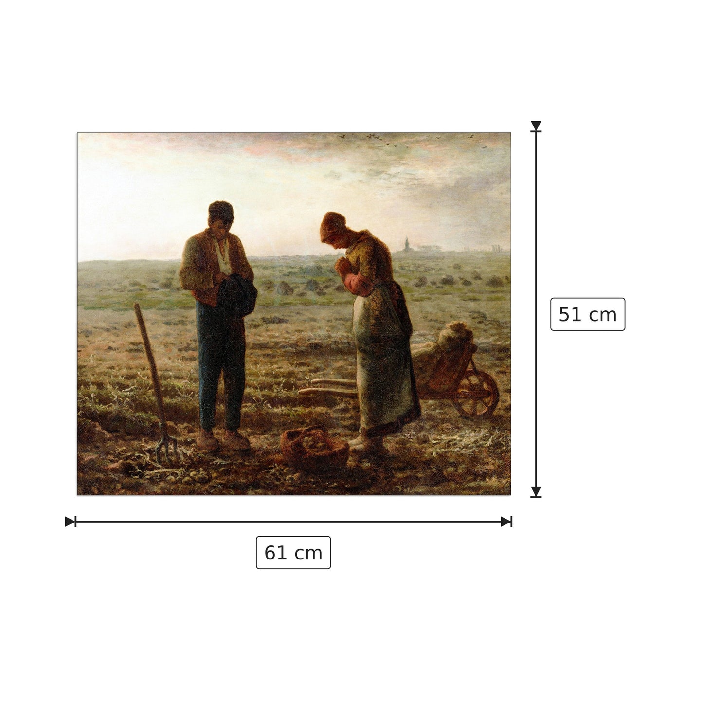 Angelus - MILLET - cm 61x51 - Pannello in MDF