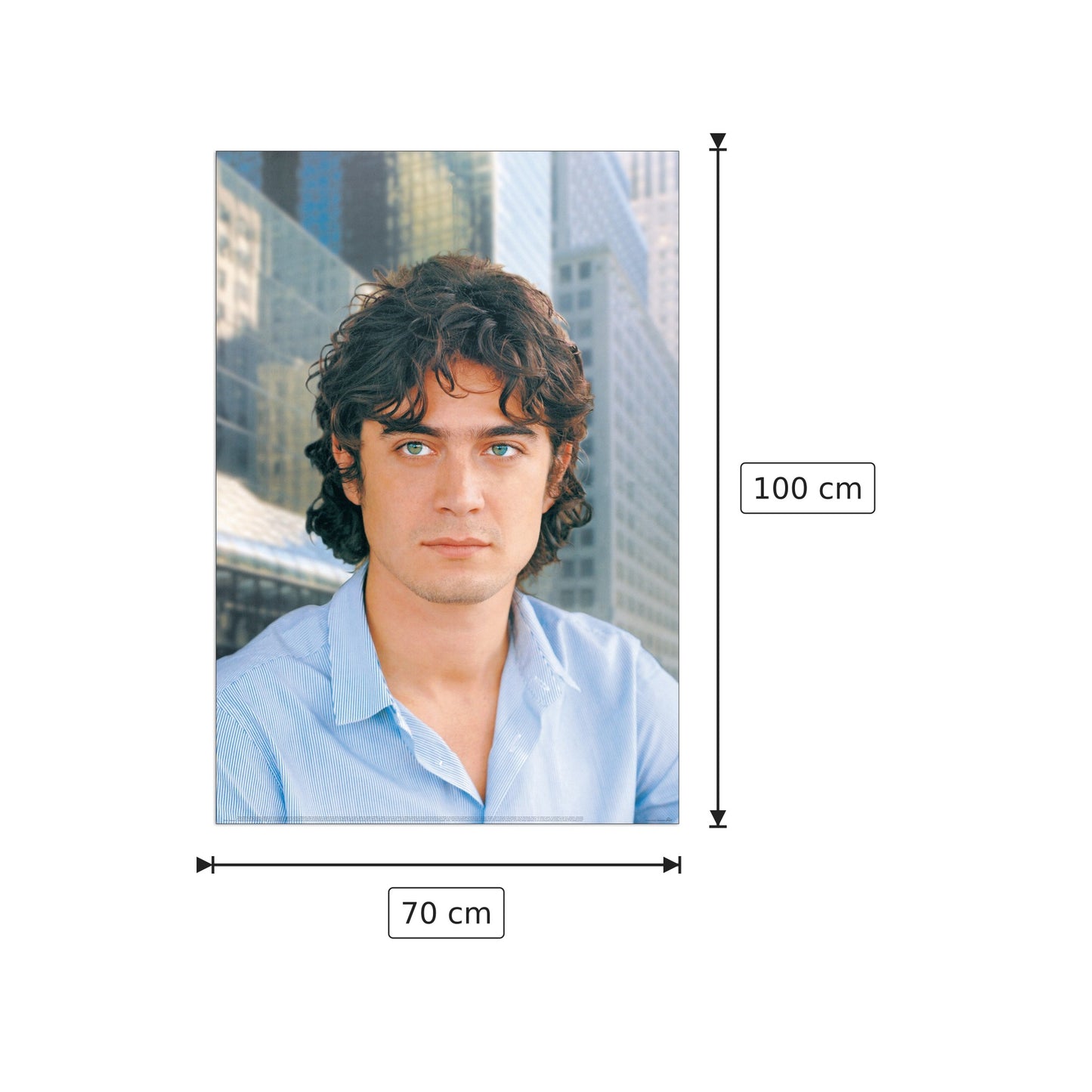 Riccardo Scamarcio - NULL - cm 70x100 - Pannello in MDF