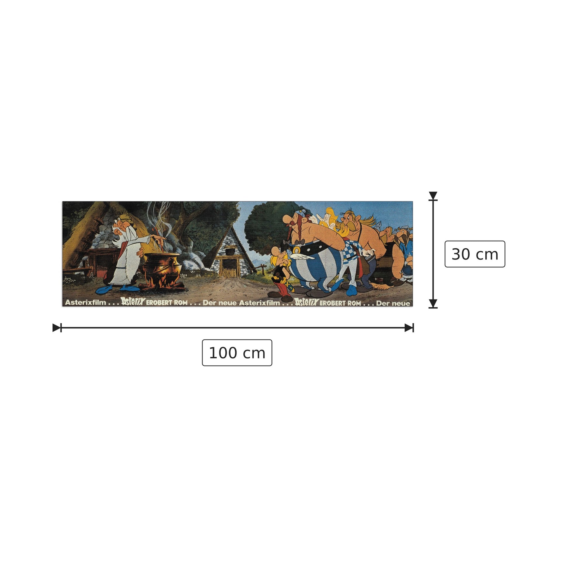 Asterix - Film - NULL - cm 100x30 - Pannello in MDF
