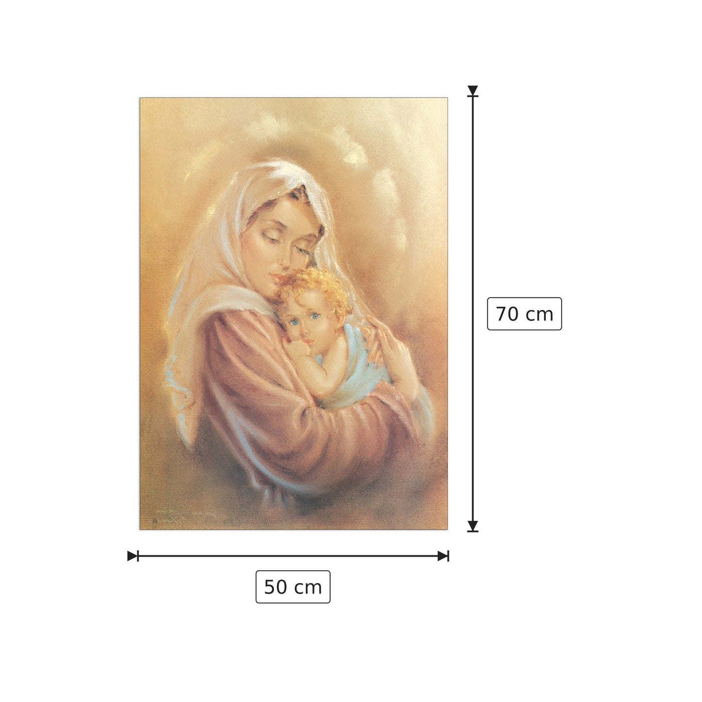 Madonna Con Bambino - NULL - cm 50x70 - Pannello in MDF