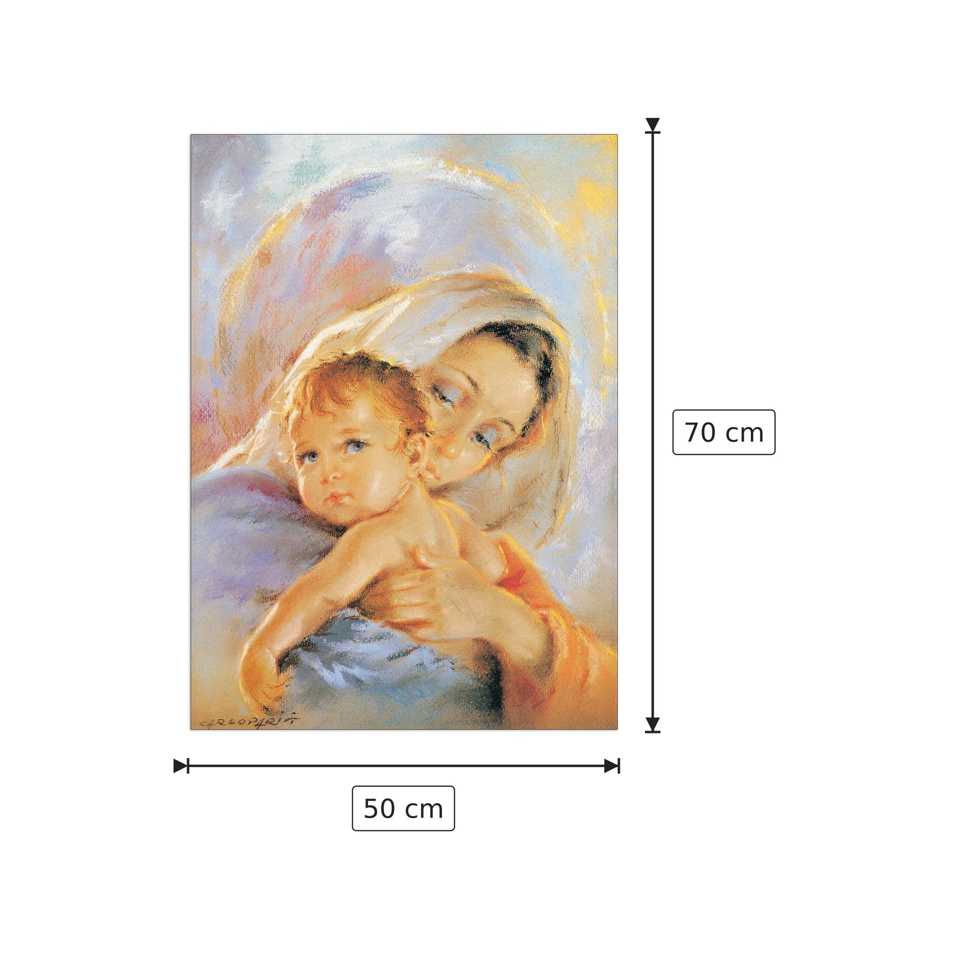 Madonna Con Bambino - NULL - cm 50x70 - Pannello in MDF