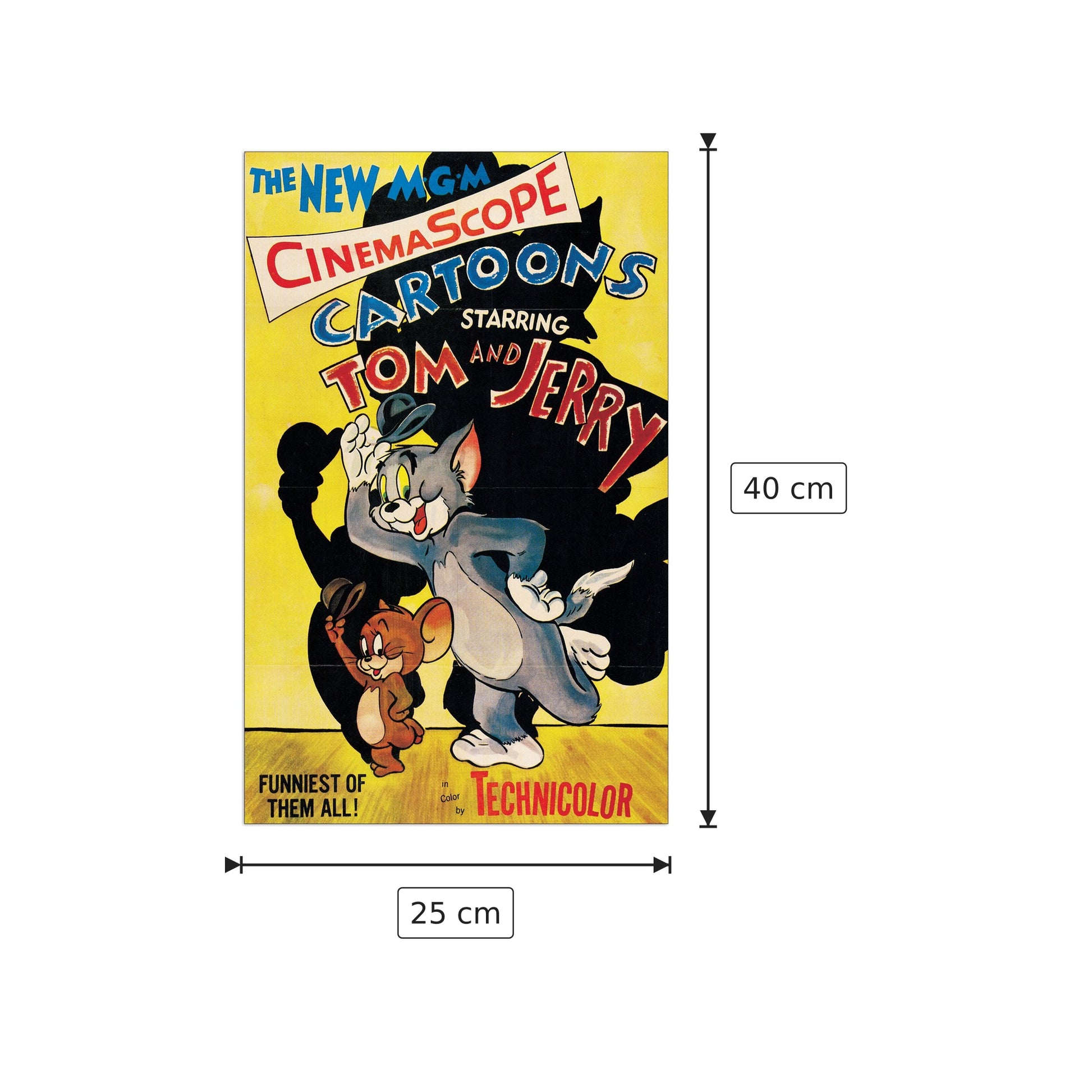 Tom and Jerry - NULL - cm 25x40 - Pannello in MDF