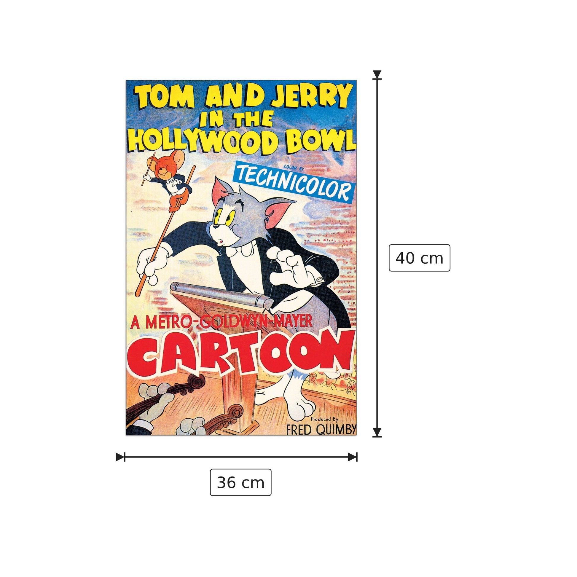 Tom and Jerry - NULL - cm 36x40 - Pannello in MDF