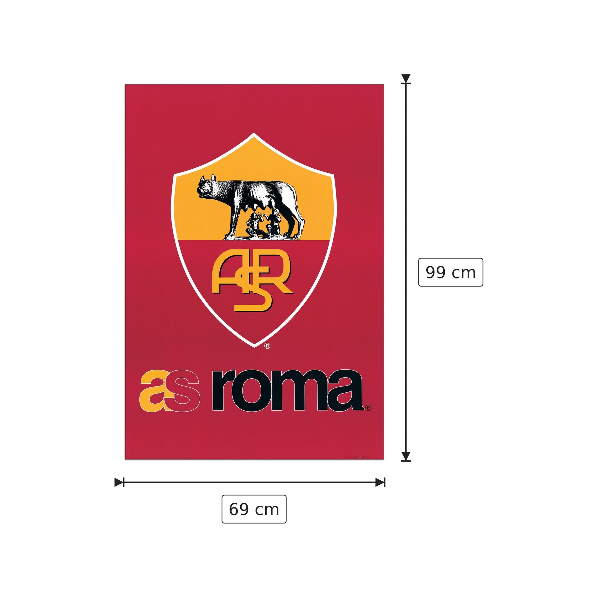 AS Roma - NULL - cm 69x99 - Pannello in MDF