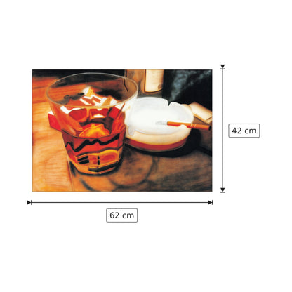 Flames In Whiskey - JOHANNSEN - cm 62x42 - Pannello in MDF