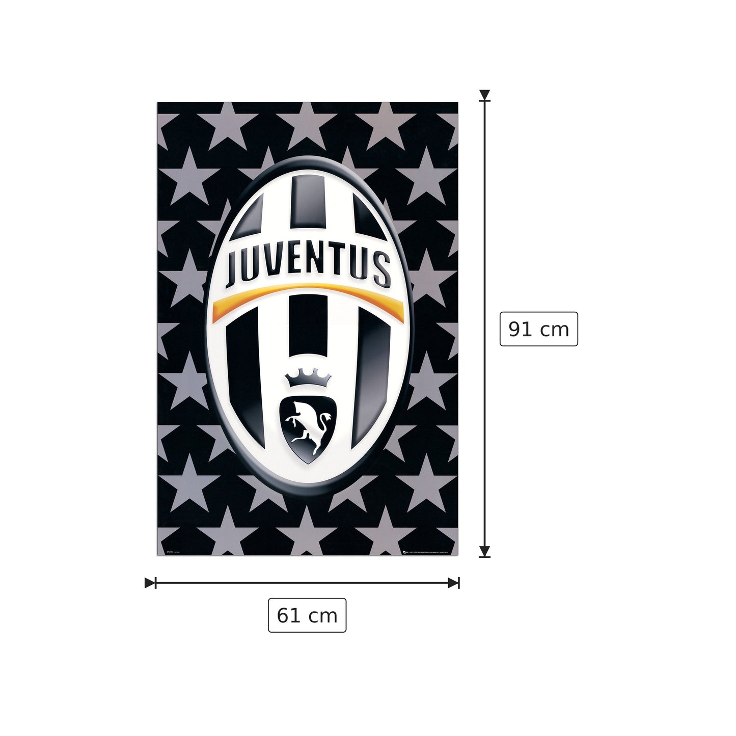 Logo Juventus - NULL - cm 61x91 - Pannello in MDF