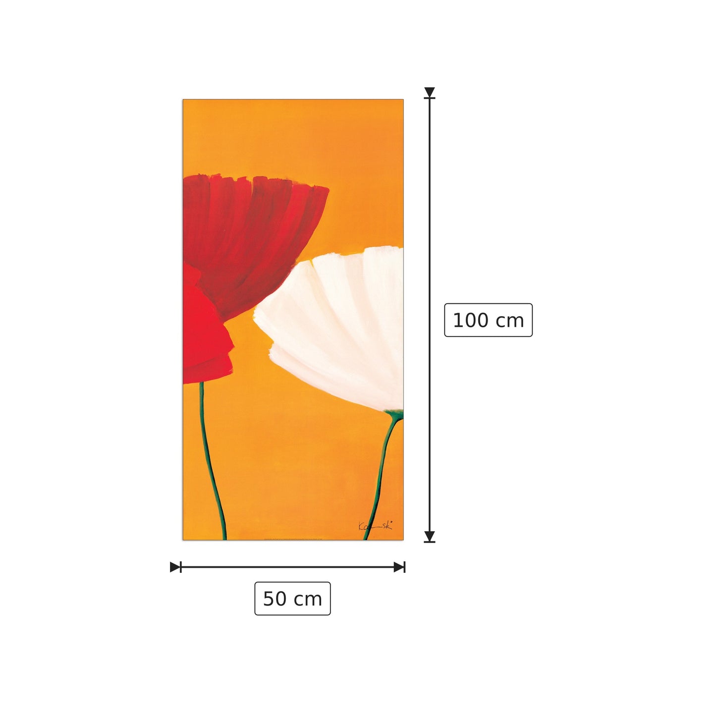 More Blumen Part 3 - KAMINSKI - cm 50x100 - Pannello in MDF