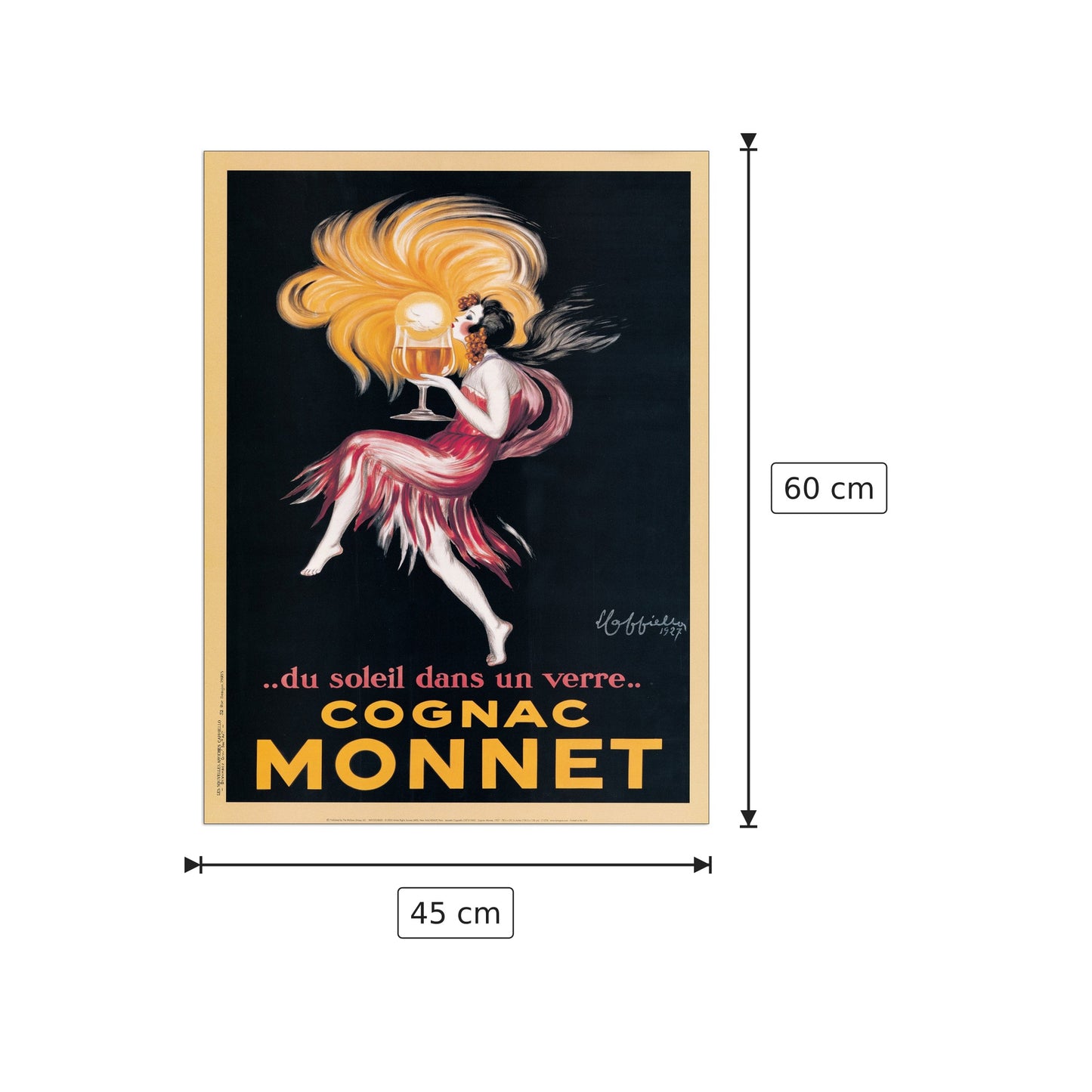 Cognac Monnet 1927 - CAPPIELLO - cm 45x60 - Pannello in MDF