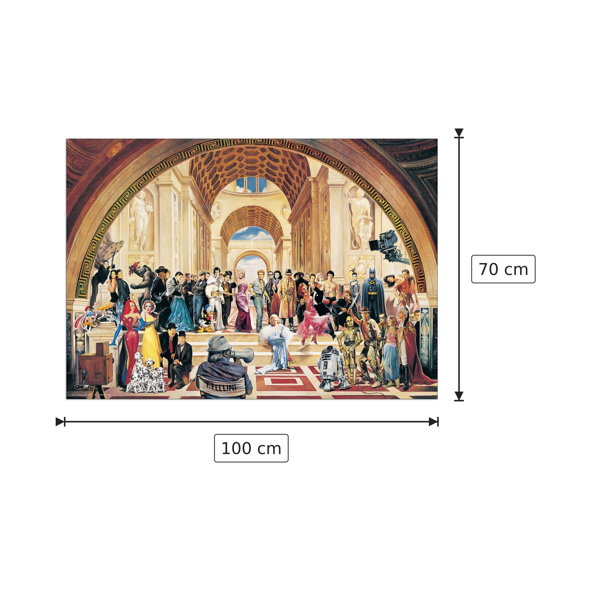 100 Years Of Films - CASARO - cm 100x70 - Pannello in MDF