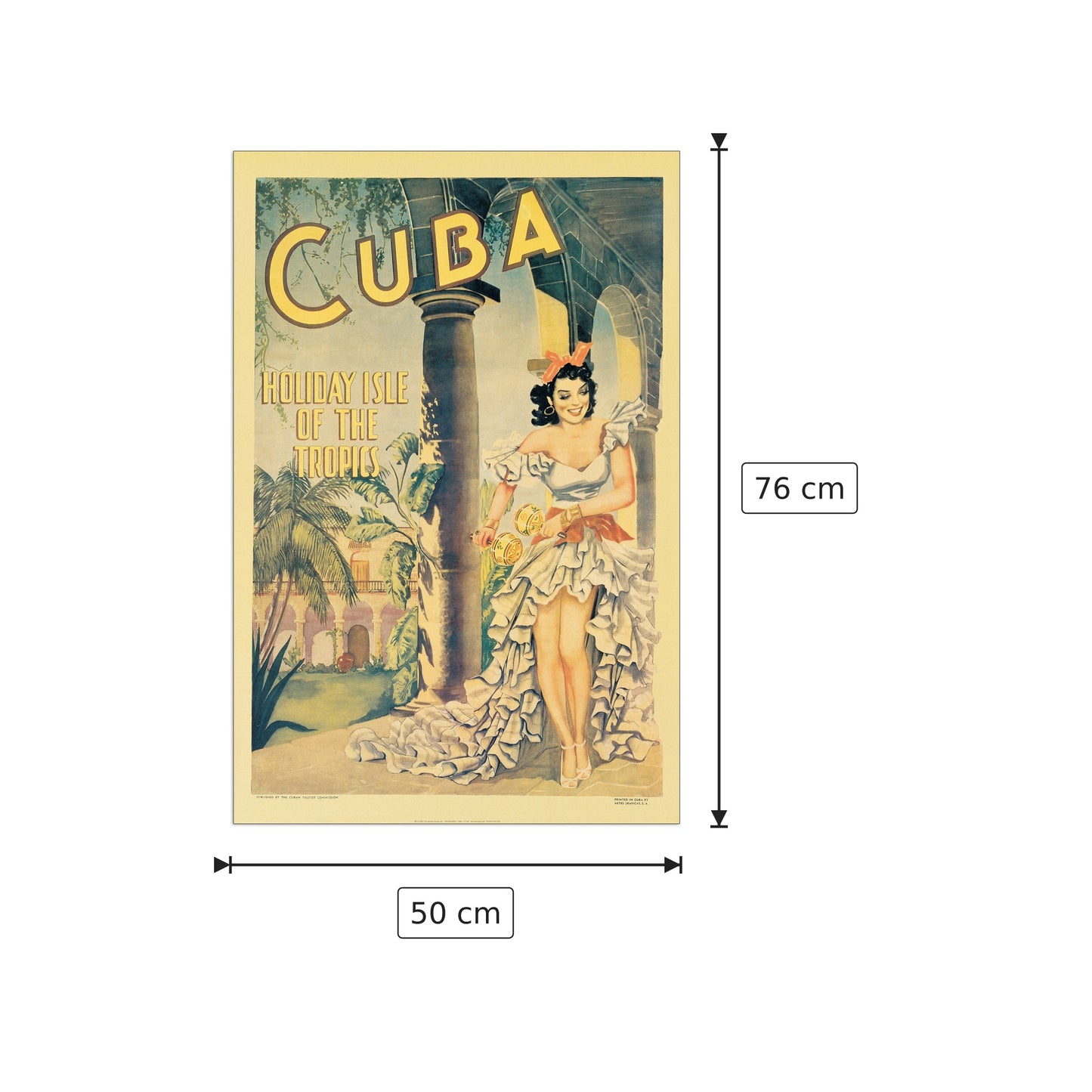 Cuba - CUBA - cm 50x76 - Pannello in MDF