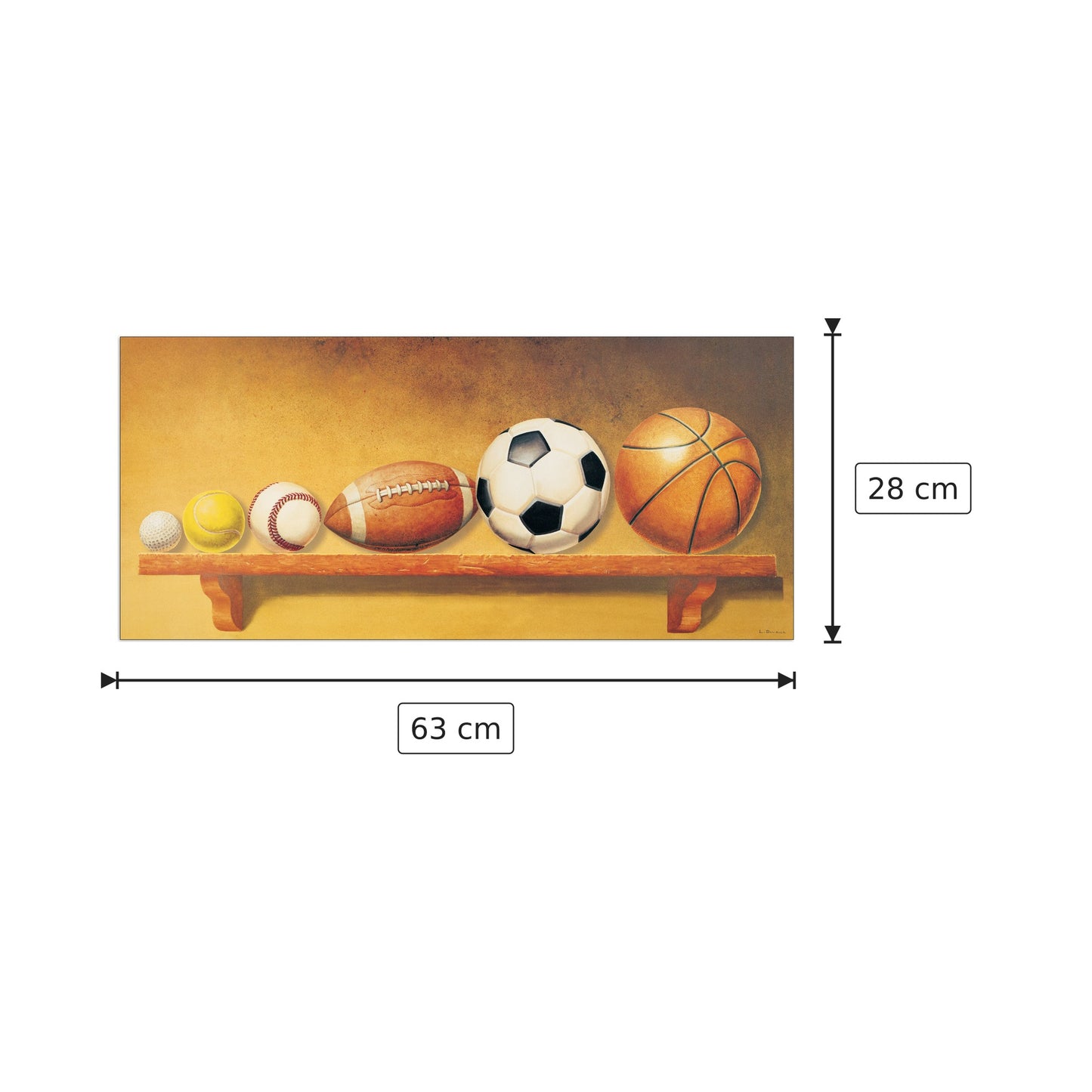 Keep Your Eye On The Ball - DANIELLE - cm 63x28 - Pannello in MDF