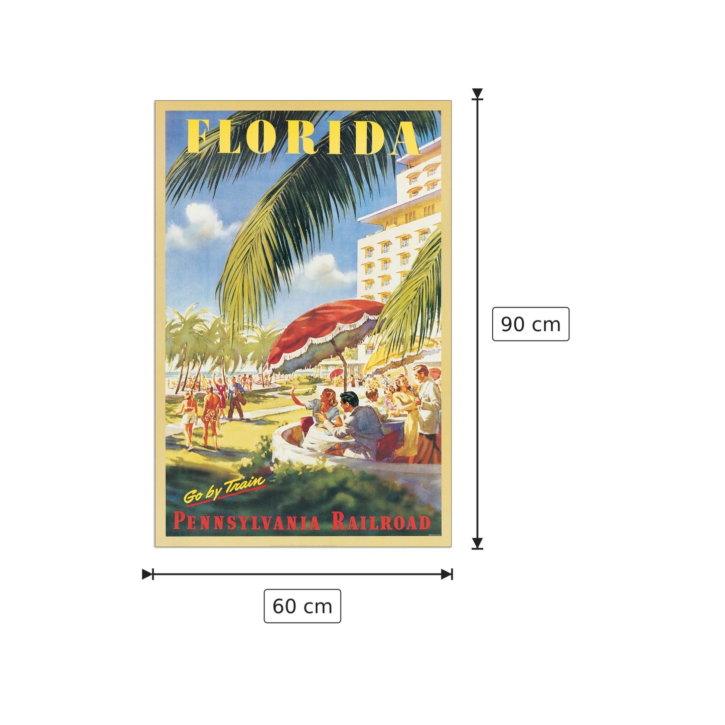 Florida Go By Train - NULL - cm 60x90 - Pannello in MDF