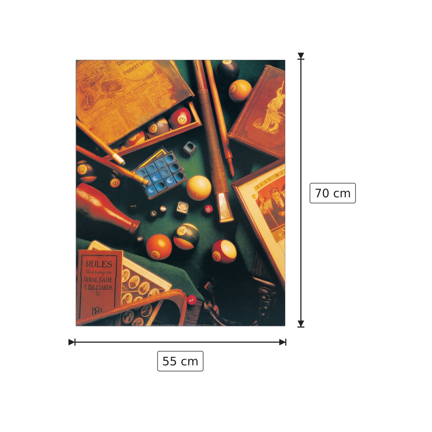 Billiards - HARRISON - cm 55x70 - Pannello in MDF