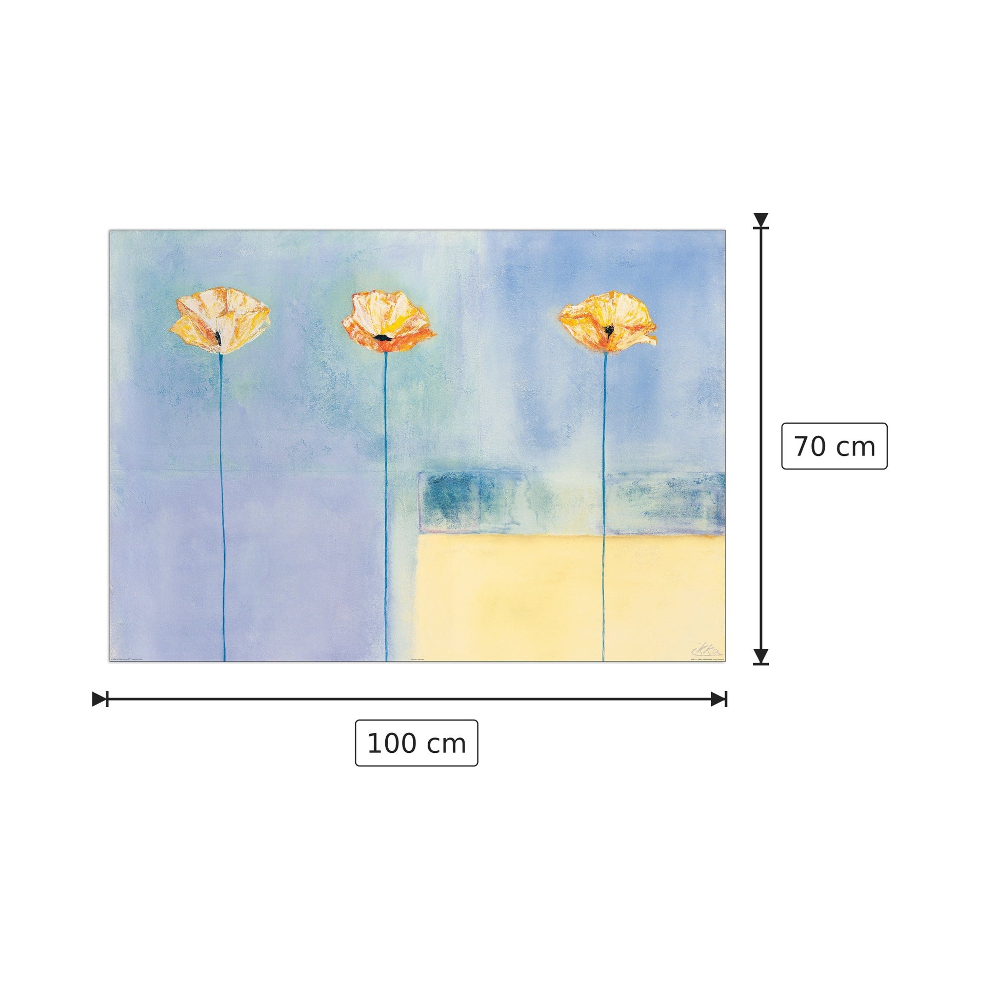 Poppy Dreams II - HEINEMANN - cm 100x70 - Pannello in MDF