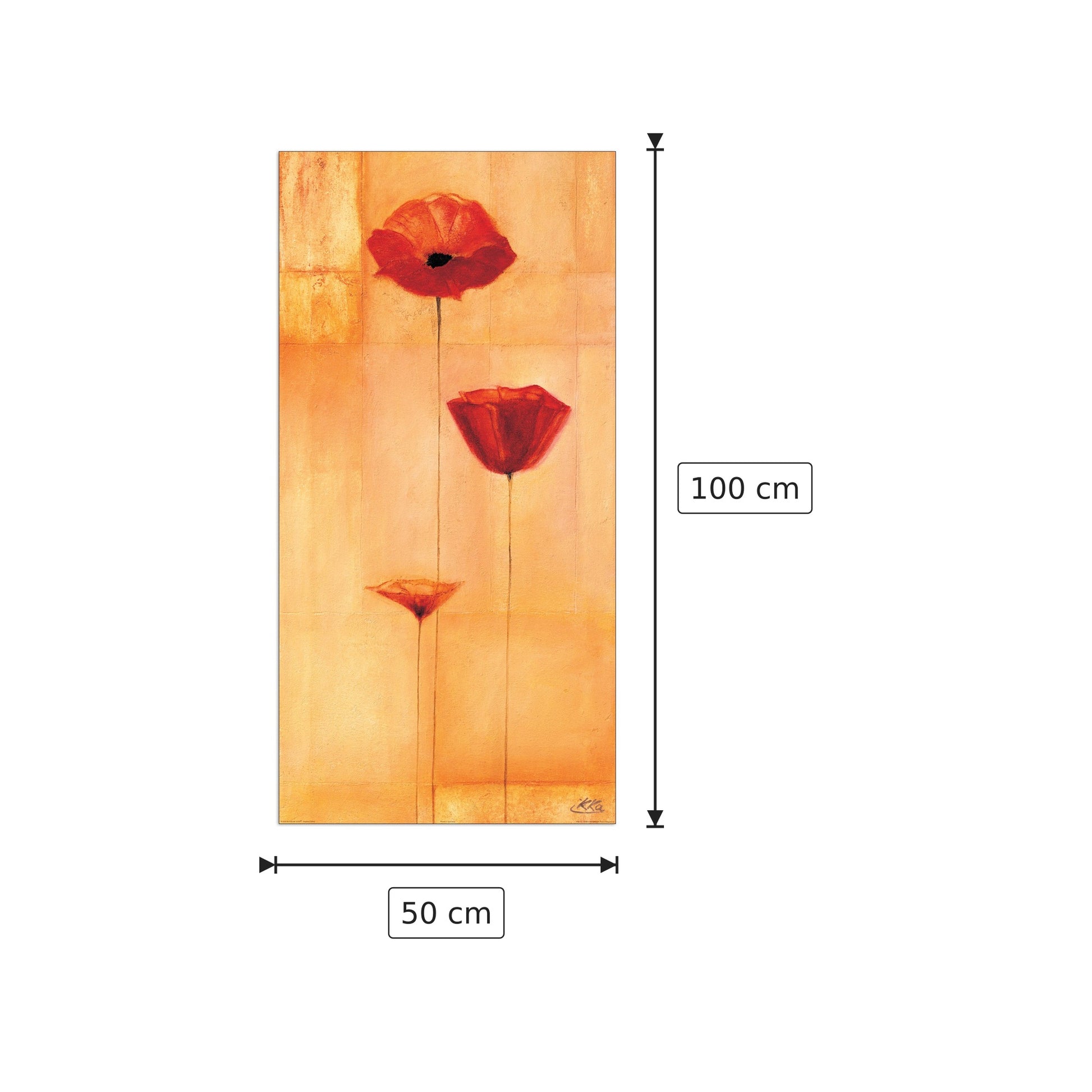 Poppy Elegance IV - HEINEMANN - cm 50x100 - Pannello in MDF