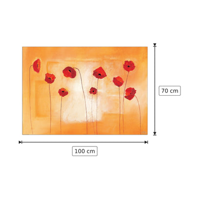 Poppy Meeting - HEINEMANN - cm 100x70 - Pannello in MDF
