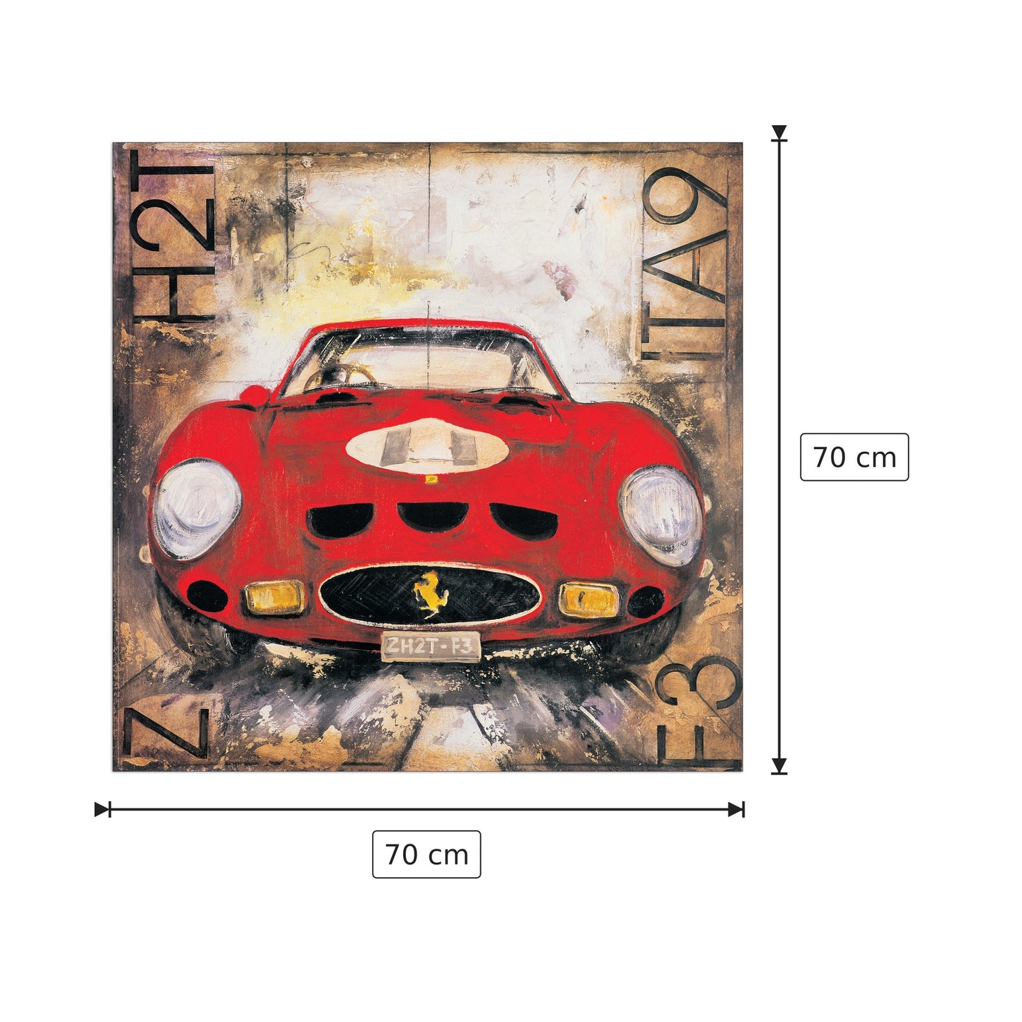 Ferrari - LOMBARDINO - cm 70x70 - Pannello in MDF