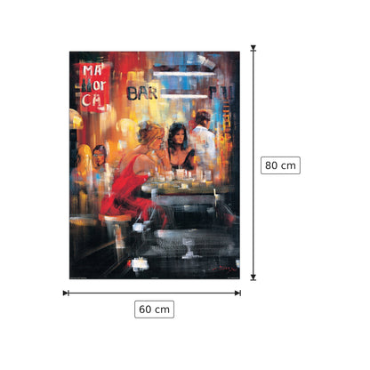 Bar Scene IV - MADJID - cm 60x80 - Pannello in MDF