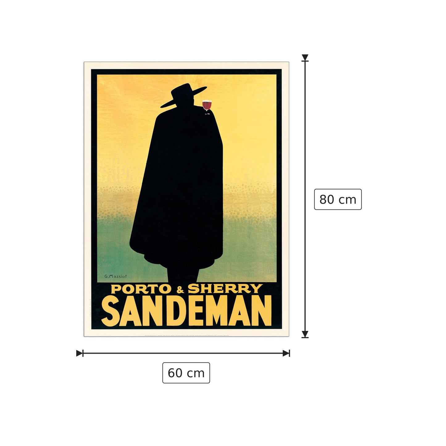 Sandeman Porto & Sherry - MASSIOT - cm 60x80 - Pannello in MDF
