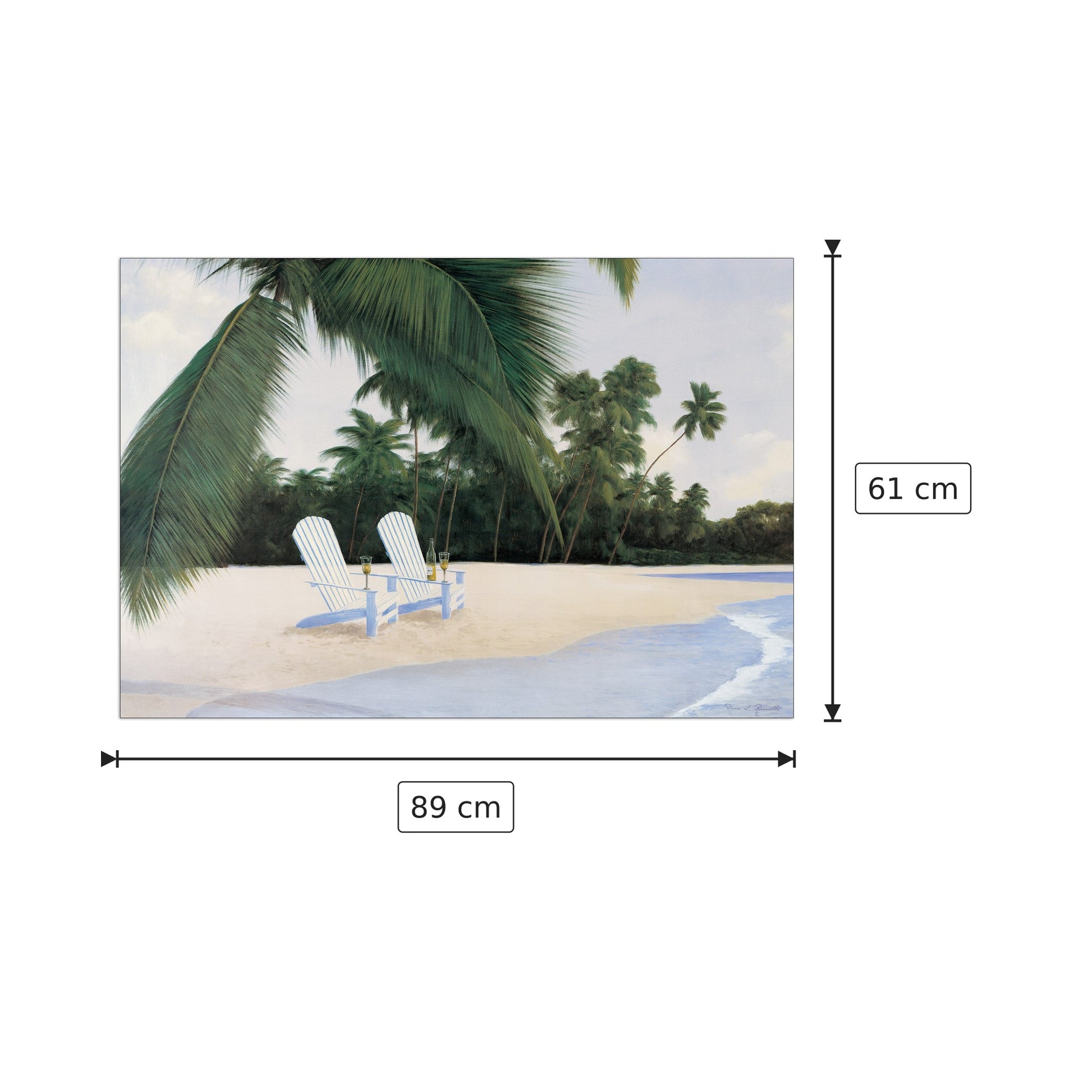 Island Hideaway - ROMANELLO - cm 89x61 - Pannello in MDF