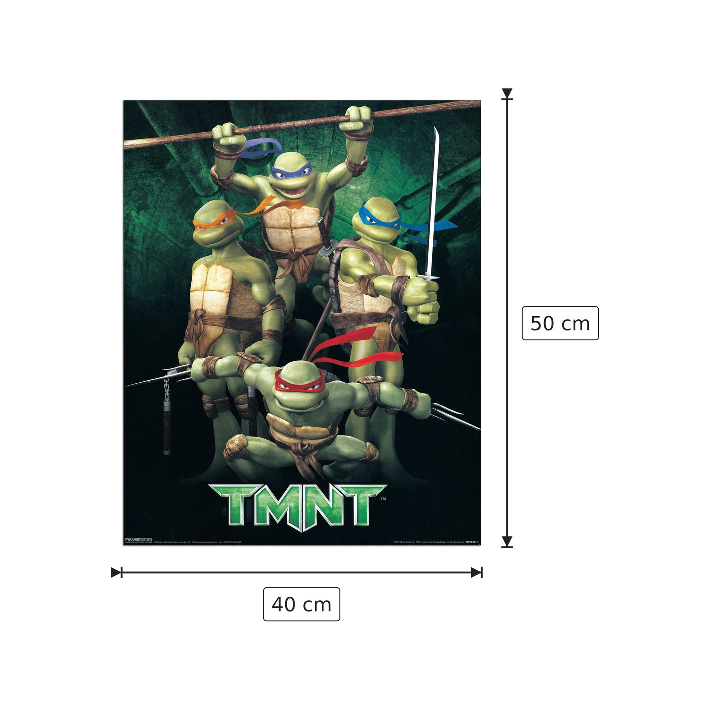 Ninja Turtles - NULL - cm 40x50 - Pannello in MDF