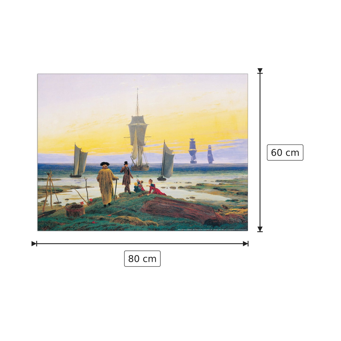 Die Lebensstufen - FRIEDRICH - cm 80x60 - Pannello in MDF
