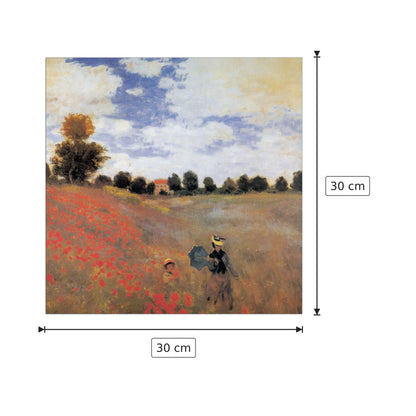 Campo Di Papaveri Detail - MONET - cm 30x30 - Pannello in MDF